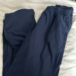navy straight leg pants